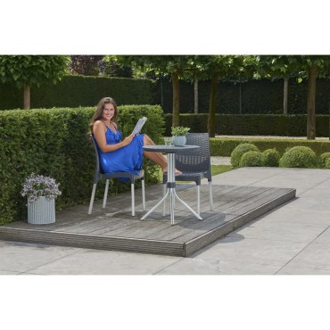 Keter Σετ Μπιστρό Chelsea Γραφίτης 60x60x75cm