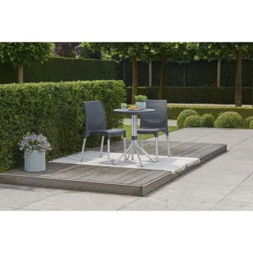 Keter Σετ Μπιστρό Chelsea Γραφίτης 60x60x75cm