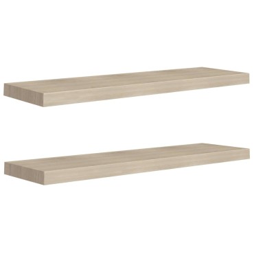vidaXL Ράφια Τοίχου 2 τεμ. Χρώμα Δρυός 90x23,5x3,8cm MDF