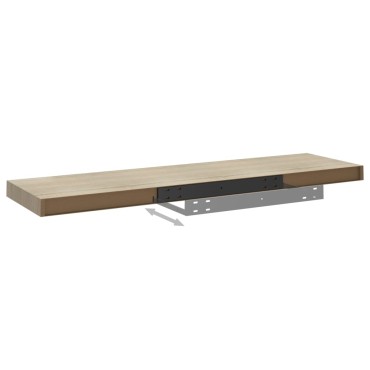 vidaXL Ράφια Τοίχου 2 τεμ. Χρώμα Δρυός 90x23,5x3,8cm MDF