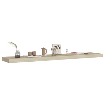 vidaXL Ράφια Τοίχου 2 τεμ. Χρώμα Δρυός 120x23,5x3,8cm MDF