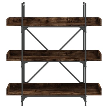 vidaXL Βιβλιοθήκη 3 Επιπέδων Καπν. Δρυς 100x33x108,5cm Επεξεργ. Ξύλο 1 τεμ.