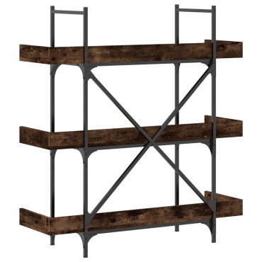 vidaXL Βιβλιοθήκη 3 Επιπέδων Καπν. Δρυς 100x33x108,5cm Επεξεργ. Ξύλο 1 τεμ.