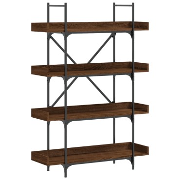 vidaXL Βιβλιοθήκη 4 Επιπέδων Καφέ Δρυς 100x33x145,5cm Επεξεργ. Ξύλο 1 τεμ.