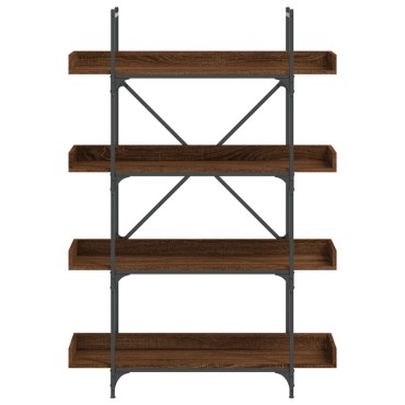 vidaXL Βιβλιοθήκη 4 Επιπέδων Καφέ Δρυς 100x33x145,5cm Επεξεργ. Ξύλο 1 τεμ.
