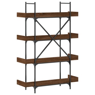 vidaXL Βιβλιοθήκη 4 Επιπέδων Καφέ Δρυς 100x33x145,5cm Επεξεργ. Ξύλο 1 τεμ.