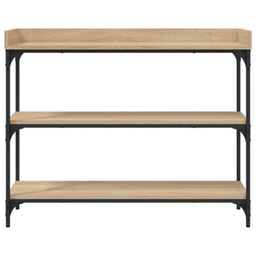 vidaXL Τραπέζι Κονσόλα με Ράφια Sonoma Δρυς 100x30x80cm 1 τεμ.