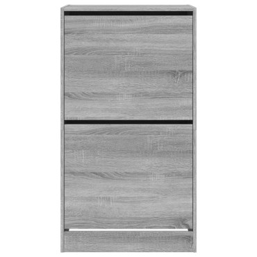 vidaXL Παπουτσοθήκη με 2 Ανακλ. Συρτάρια Γκρι Sonoma 60x42x108cm