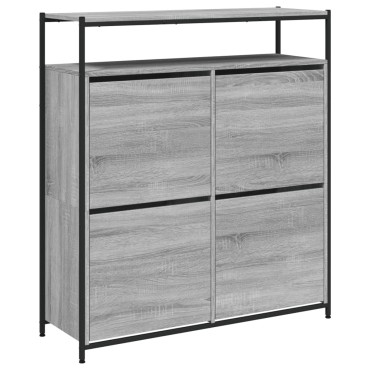 vidaXL Παπουτσοθήκη με 4 Ανακλ. Συρτάρια Γκρι Sonoma 100x34x112cm