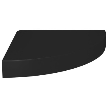 vidaXL Ράφι Τοίχου Γωνιακό Μαύρο 25x25x3,8cm από MDF 1 τεμ.