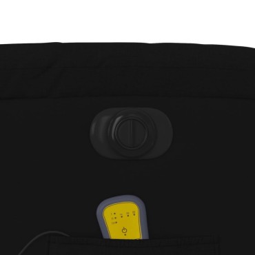 vidaXL Πολυθρόνα Μασάζ Ανακλινόμενη με Ανύψωση Μαύρη Υφασμάτινη 78x92x98cm 1 τεμ.