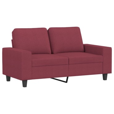 vidaXL Σετ Σαλονιού 2 τεμ. μπορντό Υφασμάτινο 154x77x80cm  Διθέσιος