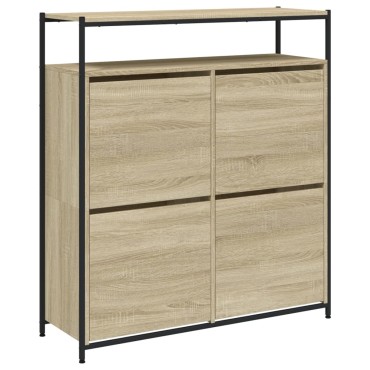 vidaXL Παπουτσοθήκη με 4 Ανακλ. Συρτάρια Sonoma Δρυς 100x34x112cm