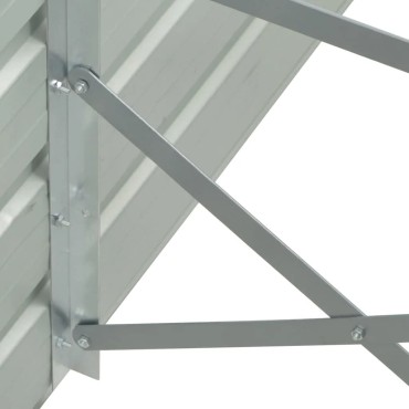 vidaXL Ζαρντινιέρα Υπερυψωμένη Καφέ 480x80x77 εκ. Γαλβαν. Χάλυβας
