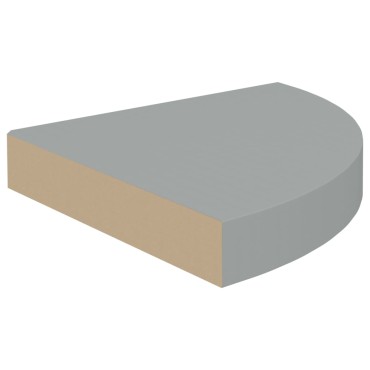 vidaXL Ράφια Τοίχου Γωνιακά 4 τεμ. Γκρι 25x25x3,8cm MDF