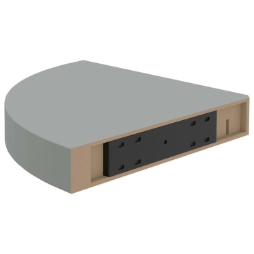 vidaXL Ράφια Τοίχου Γωνιακά 4 τεμ. Γκρι 25x25x3,8cm MDF