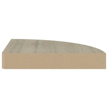 vidaXL Ράφι Τοίχου Γωνιακό Χρώμα Δρυός 25x25x3,8cm από MDF 1 τεμ.