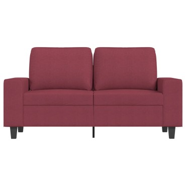 vidaXL Καναπές Διθέσιος Μπορντό Υφασμάτινος 154x77x80cm 1 τεμ.