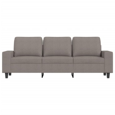 vidaXL Καναπές Τριθέσιος Taupe Υφασμάτινος 214x77x80cm 1 τεμ.