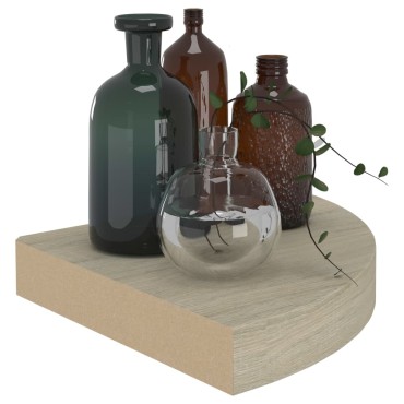 vidaXL Ράφια Τοίχου 2 τεμ. Χρώμα Δρυός 25x25x3,8cm από MDF