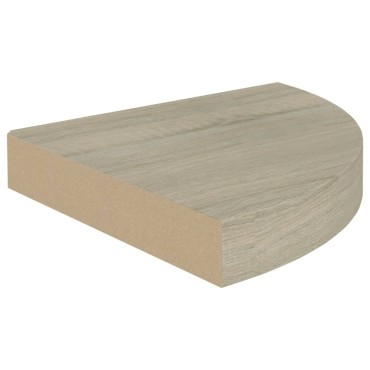 vidaXL Ράφια Τοίχου 2 τεμ. Χρώμα Δρυός 25x25x3,8cm από MDF