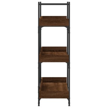 vidaXL Βιβλιοθήκη 3 Επιπέδων Καφέ Δρυς 100x33x108,5cm Επεξεργ. Ξύλο 1 τεμ.