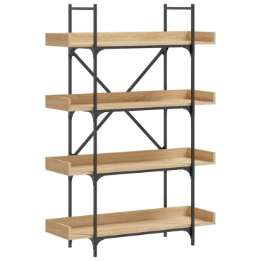 vidaXL Βιβλιοθήκη 4 Επιπέδων Sonoma Δρυς 100x33x145,5cm Επεξεργ. Ξύλο 1 τεμ.