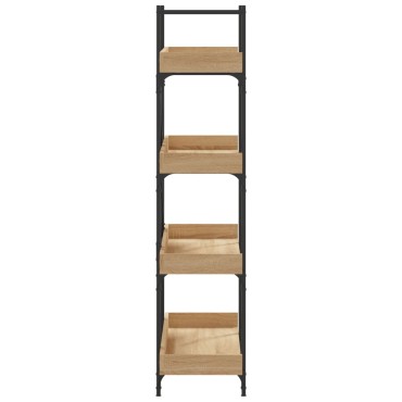 vidaXL Βιβλιοθήκη 4 Επιπέδων Sonoma Δρυς 100x33x145,5cm Επεξεργ. Ξύλο 1 τεμ.