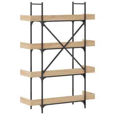 vidaXL Βιβλιοθήκη 4 Επιπέδων Sonoma Δρυς 100x33x145,5cm Επεξεργ. Ξύλο 1 τεμ.