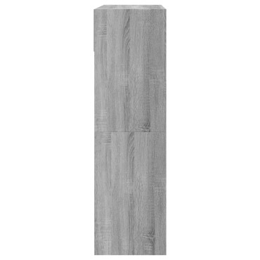 vidaXL Παπουτσοθήκη με 2 Ανακλ. Συρτάρια Γκρι Sonoma 80x34x116cm