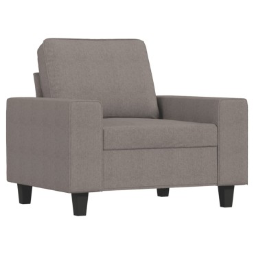 Σετ Σαλονιού 3 τεμ. Taupe Υφασμάτινο 94x77x80cm  Διθέσιος Τριθέσιος