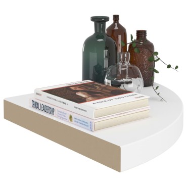 vidaXL Ράφια Τοίχου Γωνιακά 2 τεμ. Άσπρα 35x35x3,8cm MDF