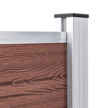 vidaXL Πάνελ Περίφραξης Καφέ 526x106cm από WPC