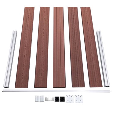 vidaXL Πάνελ Περίφραξης Καφέ 526x106cm από WPC