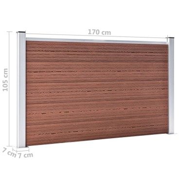 vidaXL Πάνελ Περίφραξης Καφέ 526x106cm από WPC