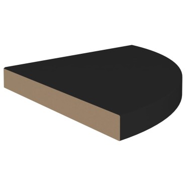 vidaXL Ράφια Τοίχου 4 τεμ. Μαύρα 35x35x3,8cm από MDF