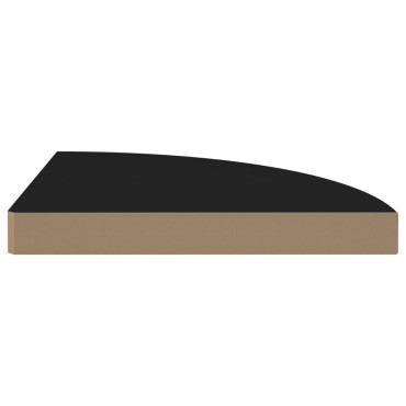 vidaXL Ράφια Τοίχου 4 τεμ. Μαύρα 35x35x3,8cm από MDF