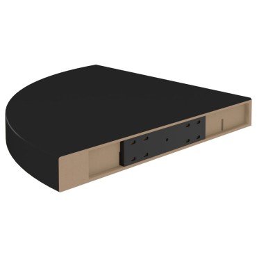 vidaXL Ράφια Τοίχου 4 τεμ. Μαύρα 35x35x3,8cm από MDF