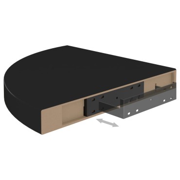 vidaXL Ράφια Τοίχου 4 τεμ. Μαύρα 35x35x3,8cm από MDF