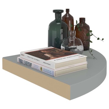 vidaXL Ράφια Τοίχου Γωνιακά 2 τεμ. Γκρι 35x35x3,8cm MDF