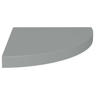 vidaXL Ράφια Τοίχου Γωνιακά 2 τεμ. Γκρι 35x35x3,8cm MDF
