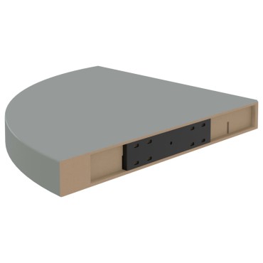 vidaXL Ράφια Τοίχου Γωνιακά 2 τεμ. Γκρι 35x35x3,8cm MDF