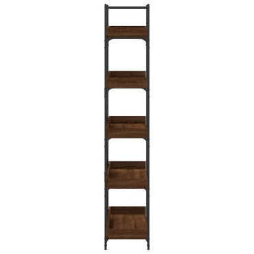 vidaXL Βιβλιοθήκη 5 Επιπέδων Καφέ Δρυς 100x33x180,5cm Επεξεργ. Ξύλο 1 τεμ.
