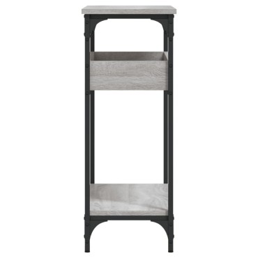 vidaXL Τραπέζι Κονσόλα με Ράφι Γκρι Sonoma 75x29x75cm Επεξεργ. Ξύλο 1 τεμ.