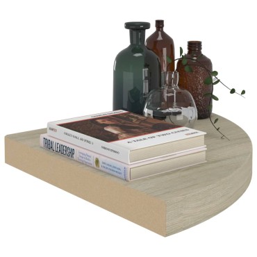 vidaXL Ράφια Τοίχου Γωνιακά 4 τεμ. Χρώμα Δρυός 35x35x3,8cm MDF