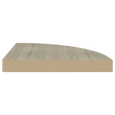vidaXL Ράφια Τοίχου Γωνιακά 4 τεμ. Χρώμα Δρυός 35x35x3,8cm MDF
