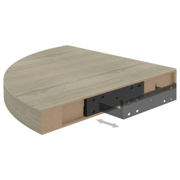 vidaXL Ράφια Τοίχου Γωνιακά 4 τεμ. Χρώμα Δρυός 35x35x3,8cm MDF