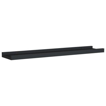 vidaXL Ράφια για Κορνίζες 2 τεμ. Μαύρα 60x9x3cm από MDF