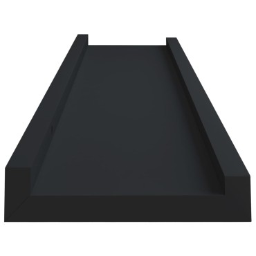 vidaXL Ράφια για Κορνίζες 2 τεμ. Μαύρα 60x9x3cm από MDF