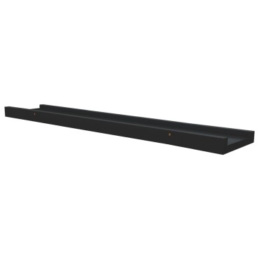 vidaXL Ράφια για Κορνίζες 2 τεμ. Μαύρα 60x9x3cm από MDF